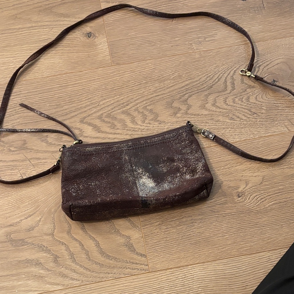 HOBO Distressed Brown Crossbody Bag